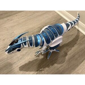 2005 WowWee Roboraptor 32" Robot- Rare Blue/White - Works /NO REMOTE!!